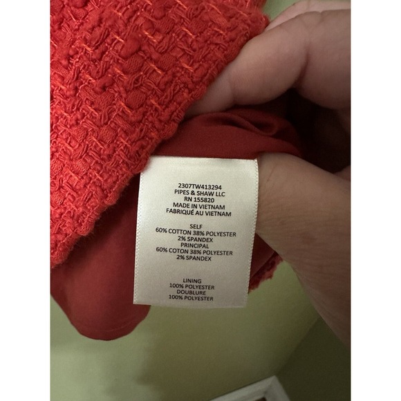 Veronica Beard Roman Tweed Boucle Mini Skirt Nantucket Red Sz 16 Preppy College - Picture 9 of 13